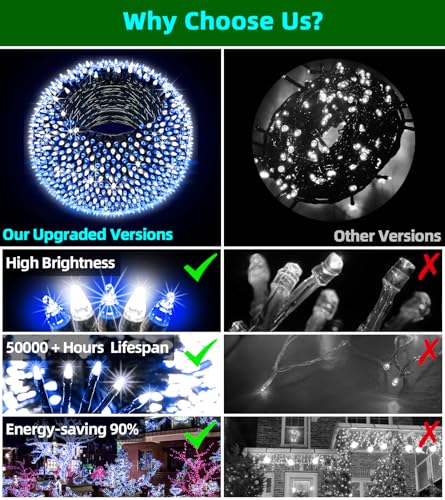 750 LED 240FT Christmas String Lights Outdoor (240 Foot)