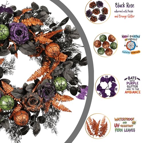 22 Inch Halloween Wreath for Front Door
