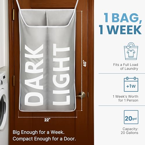 Hanging Laundry Hamper Bag XL 40x22"