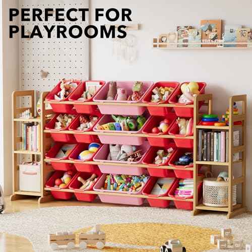 Toy Storage Organizer with 6 Shelves and 20 Bins