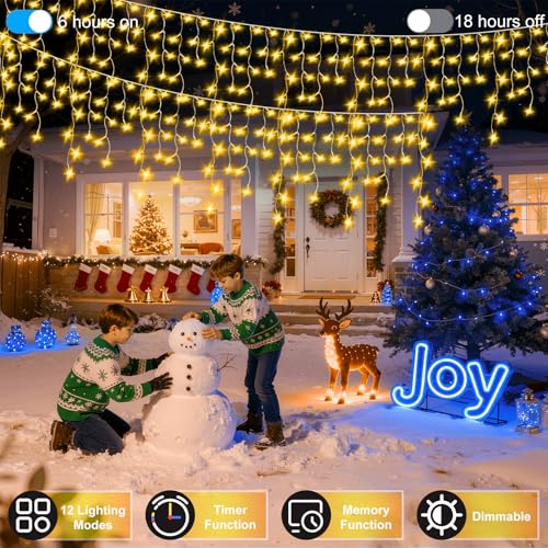 670 LED 66FT Christmas Icicle Lights