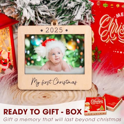Baby's First Christmas Photo Frame Ornament 2025