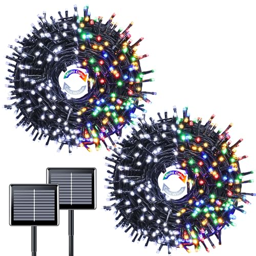 2 Pack Solar String Lights Outdoor Waterproof (2 Count)