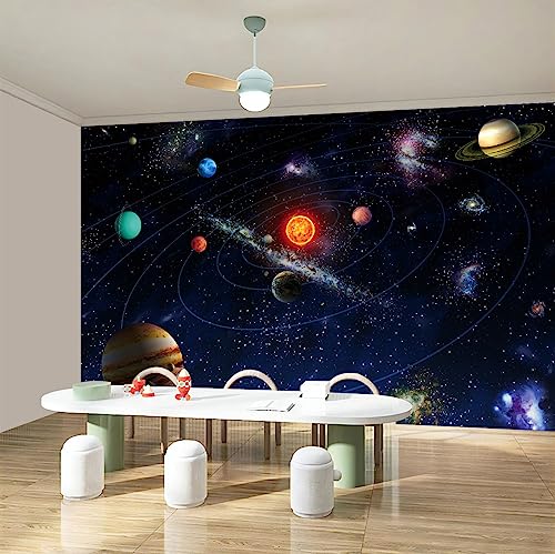 Galaxy Kids Wallpaper Cosmic Planet Wall Mural for Nursery Boy Room