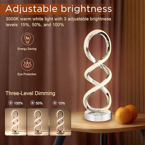 Modern Spiral LED RGB Table Lamp