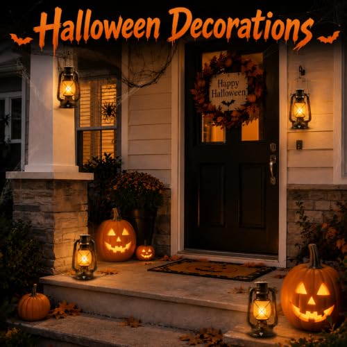 4 Pack Bronze Vintage 4 Modes Rechargeable Lanterns with Remote Control (4 Count)