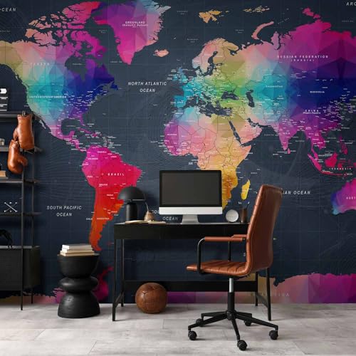 Premium Wall Mural World Map 177"x124" (9 Count)