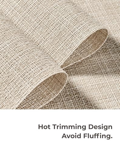 Woven Vinyl Beige Placemats Set of 12 (12 Count)