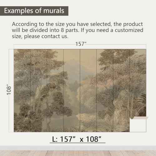 Tropical Jungle Peel and Stick Wallpaper Forest Walls Mural