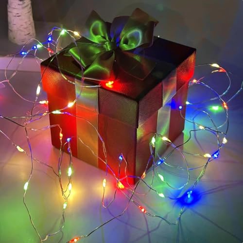4 Pack Fairy Lights Battery Operated with Timer Christmas Lights Multicolor (4 Count)