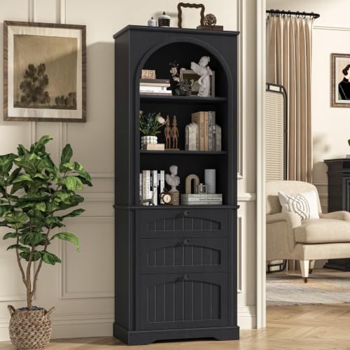 Farmhouse Bookshelf with File Drawers