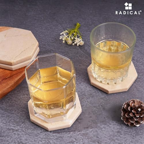 Star Marble Stone Coasters Set of 6