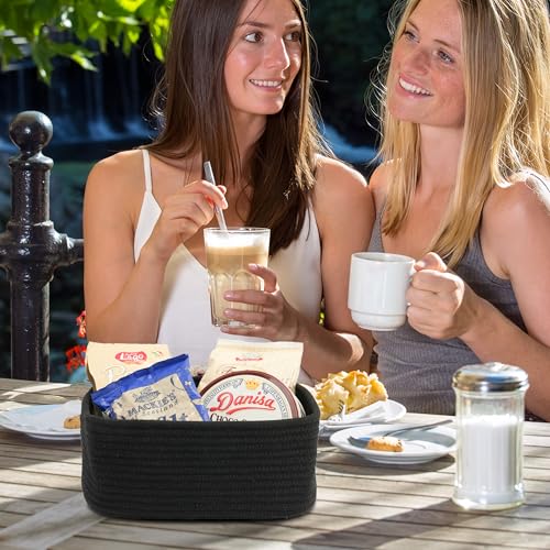 Small Woven Storage Baskets for Shelves (3 Count)