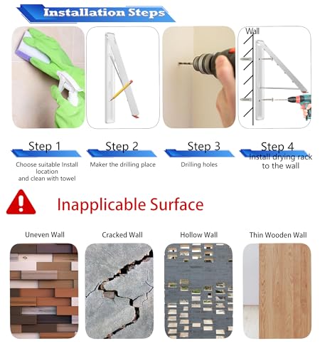 Clothes Drying Rack Wall Mounted