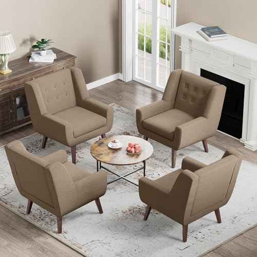 Accent Chair Upholstered Button Tufted Armchair