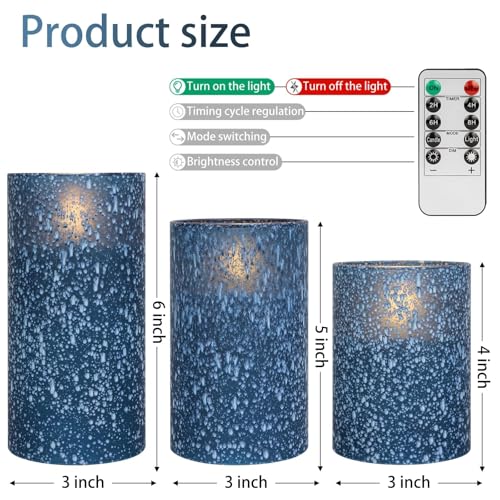Blue Candles Battery Operated (3 Count)