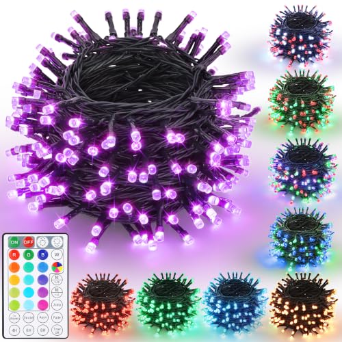 66FT 200 LED RGB Color Changing Halloween String Lights Outdoor (200 Count)