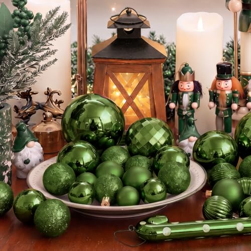 24ct Christmas Ball Ornaments Shatterproof Christmas Ornaments Set Decorations for Xmas Tree Balls 60mm2.36 (24 Count)