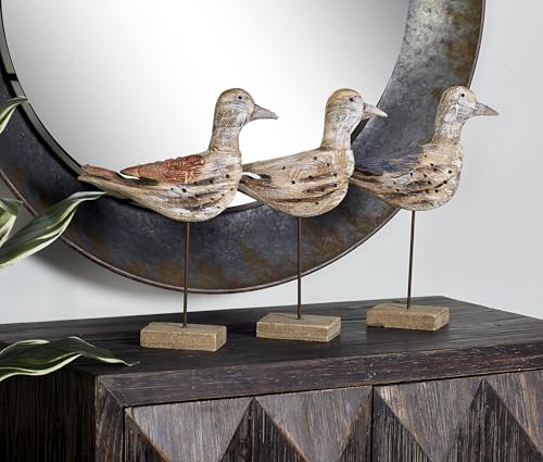 Wood Bird Decorative Sculpture Home Decor Statues