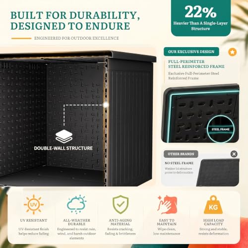 150 Gallon Large Outdoor Storage Box w