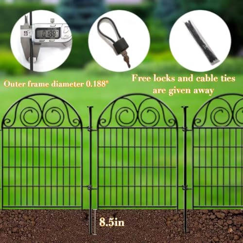 Tall Garden Fence Animal Barrier with Gate (14 Count)