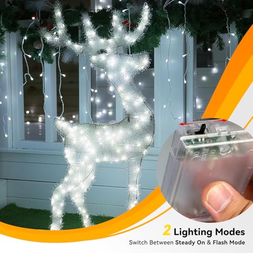 6 Pack Cool White Fairy Lights Battery Operated
