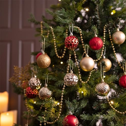 50ct Christmas Tree Decorations Ball Ornaments 2.36 Inches (50 Count)