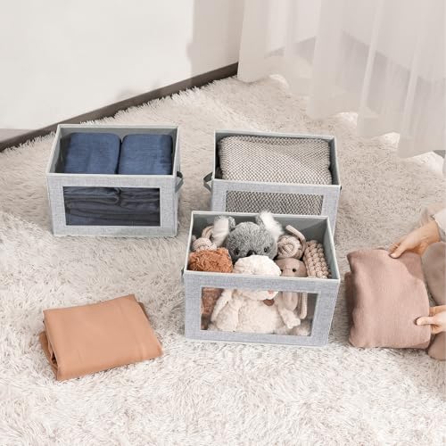 Stackable Storage Bins with Lids (6 Count)