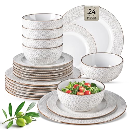 Ceramic Dinnerware Sets of 8 (24 Count)
