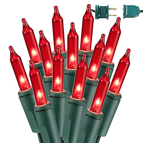 Red Incandescent Christmas Indoor String Lights 300 Count 69.6ft (69.6 Foot)