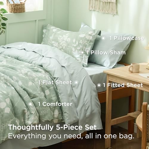 Floral Sage Green Comforter Set