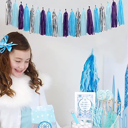 Purple Blue Silver Frozen Party (20 Count)