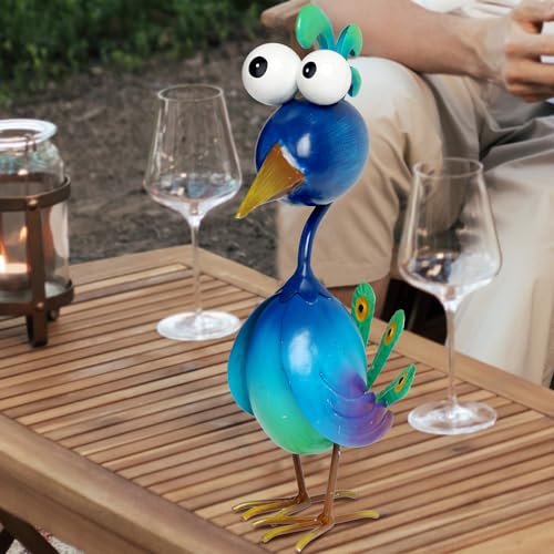 Peacock Decor Metal Yard Art Outdoor Statues Lawn Decorations Outside Garden Peacocks Decoration for Home