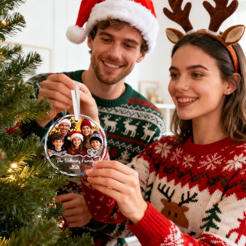 Personalized Family Christmas Ornaments Photo Ornaments for Christmas Tree