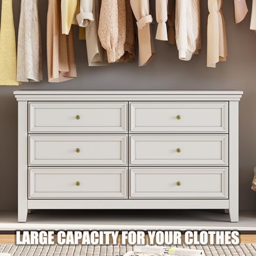 White 6 Drawer Dresser