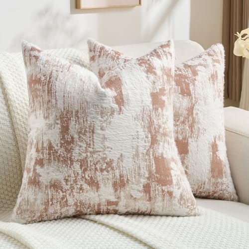Pack of 2 Faux Cashmere Throw Pillow Covers 24x24 Inch