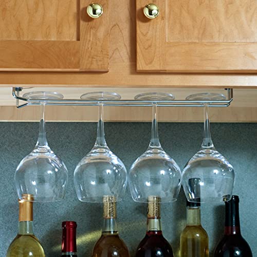 16 Inch Wine Glass Rack Chrome Finish Set of 2 (2 Count)