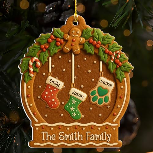 Personalized Family Ornament Christmas Cookies Style