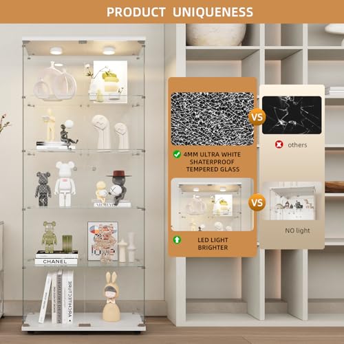 Glass Display Cabinet with LED