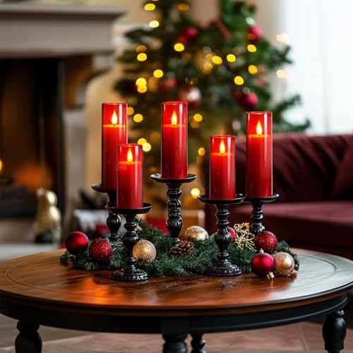 Christmas Red Flameless Candles (9 Count)