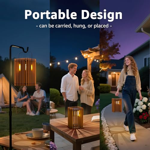2 Pack Solar Lanterns Outdoor Hanging Portable Table Top Decorative Lamp DIY Lantern Lights Water (2 Count)