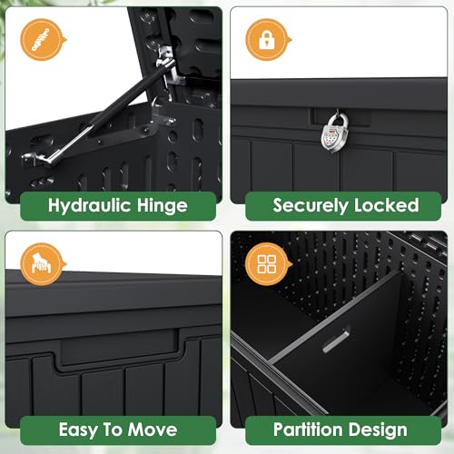 HDPE 260 Gallon Deck Box Double