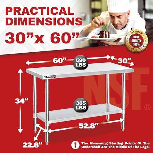 30x60 Stainless Steel Work Table