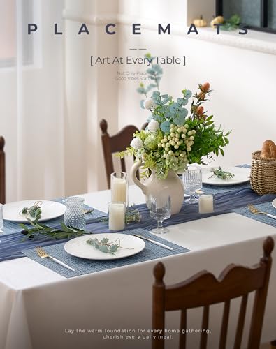 Deep Navy Woven Placemats Set of 8 (3 Count)