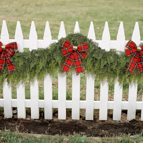 Lifelike Touch Artificial Christmas Cedar Garland for Mantle (12 Foot)