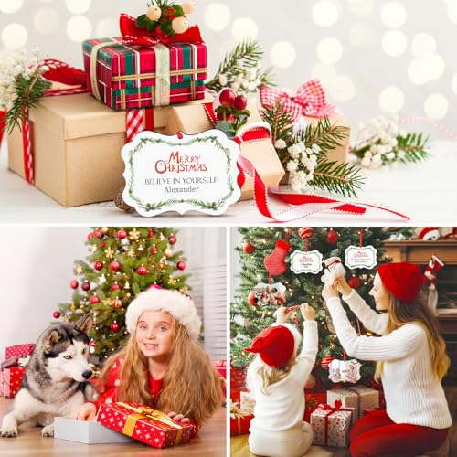 Personalized Christmas Ornaments 2025 Wood Custom Photo Picture Text Christmas Ornament Personalized Ornament Christmas Xmas Tree Decorations for Kids Couples Family Friends