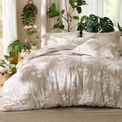 Floral Beige Comforter Set