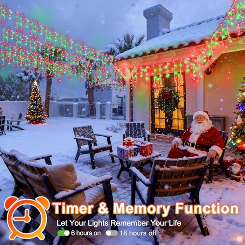 Christmas Lights Outdoor Decorations 33ft 400 LED Hanging Light