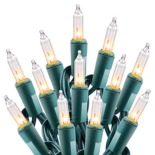 Clear Christmas String Lights 100 Count 20 Feet Incandescent Bulb (25 Foot)