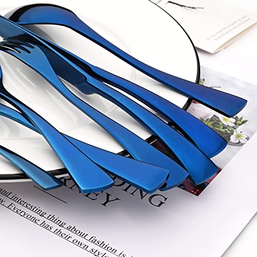 24 Piece Blue Flatware (13.24 Count)
